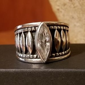 RARE Silpada Sterling Silver & Zirconia Ring